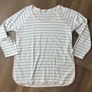 LAKE Striped Pima Cotton Loungewear Top‎